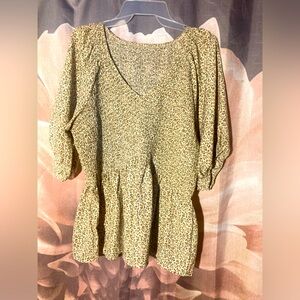 Baby doll top size XL 3/4 length sleeves